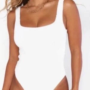 NEW Show Me Your Mumu The Scrunch One Piece Medium Ivory Scrunch MEDIUM